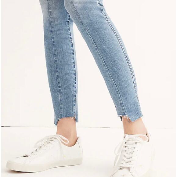 Madewell 9" in High Rise Skinny Seamed Step Hem Edition Raw Blue Jeans sz 25 NEW - Picture 3 of 12